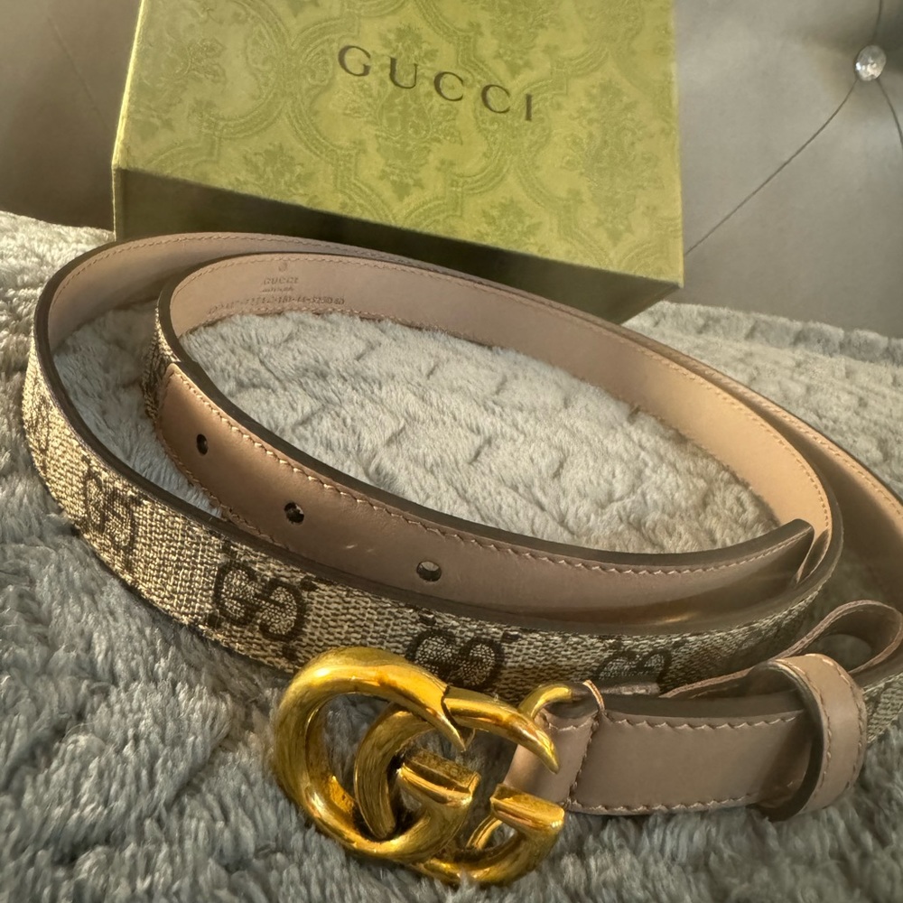 Gucci marmont thin belt